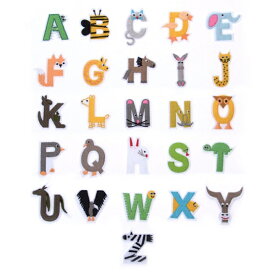 楽天市場 アルファベット ワッペン 刺繍 形状 ワッペン アップリケ 動物 キャラクター の通販