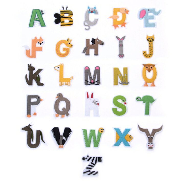 楽天市場 定形郵便 100円 動物が可愛い 文字 アルファベット 英語 ローマ字 A M 英語 ユニフォーム ワッペン 刺繍 アップリケ ミシン 手芸 昆虫 Lea Mala Pua 楽天市場店