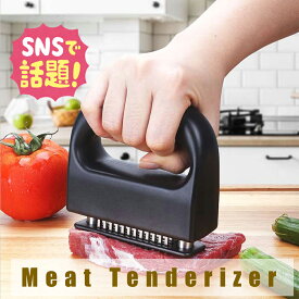 CesaBeams　1点目20％オフクーポン ミートテンダライザー 48刃 ステンレス製 肉筋切り器 筋切り 肉叩き 肉たたき器 分解洗浄可能 調味料が染み込みやすい キッチン便利グッズ とんかつ ステーキ用