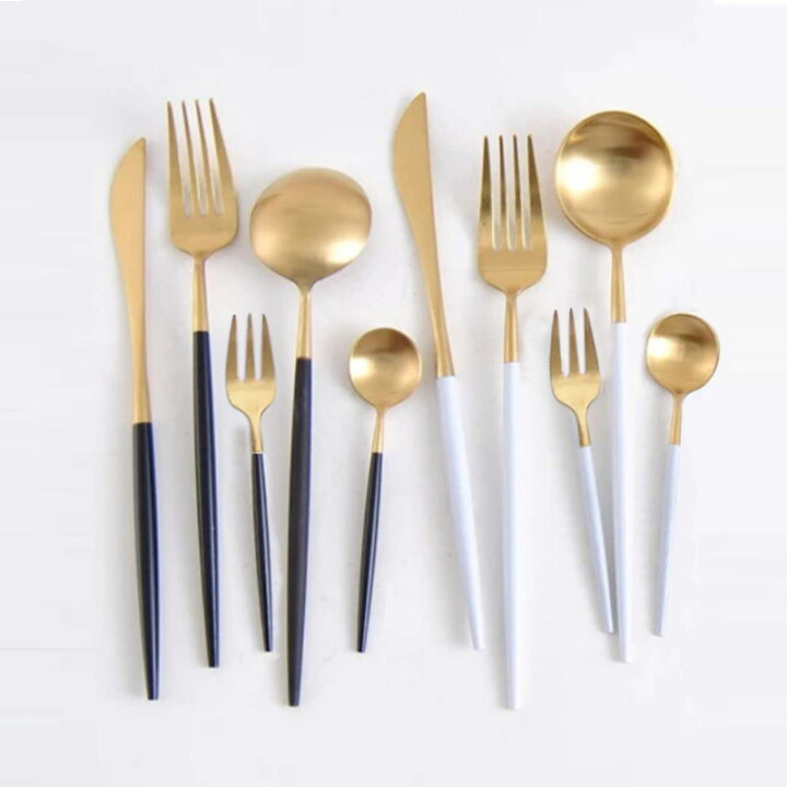 楽天市場 P5倍 ランキング1位 当店オリジナル 最新改良品５本 2セット カトラリー カトラリーセット おしゃれ 北欧 結婚祝い スプーン フォーク ナイフ お箸 ギフト キャンプ マット色 Cesa Beams ティースプーン デザートフォーク ケーキフォーク ゴールド シ 色違い