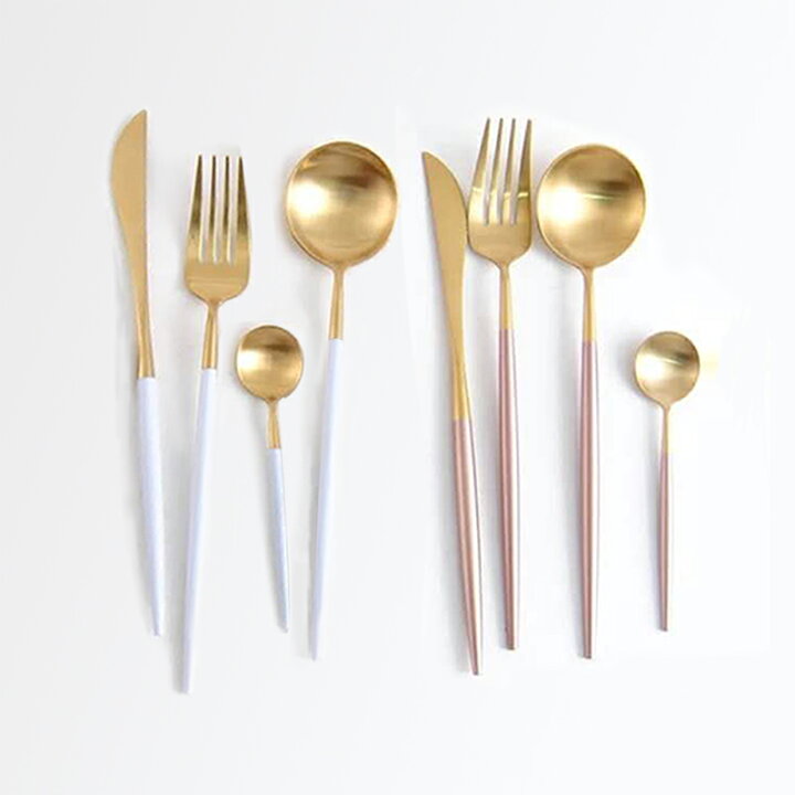 楽天市場 ラインキング1位 Cesa Beams カトラリーセット カトラリー オリジナル4本 ２セット カラー選べる 送料無料 カトラリーセット 北欧 結婚祝い スプーン フォーク ナイフ お箸 カトラリー ゴールド おしゃれ カレースプーン 和風 北欧 プチギフト Le Angel