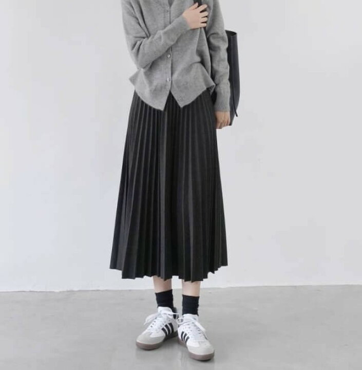 楽天市場】プリーツスカート ロング 秋冬 春秋 レディース ボトムス  