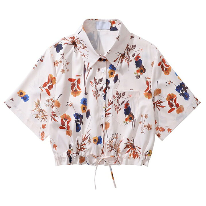 楽天市場】花柄シャツ レディース 半袖 柄 ブラウス レディース 