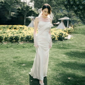 ウェディングドレス 白 ウェディングドレス 大きいサイズ 小さいサイズ チューブトップ ベアトップ 花嫁 ロング丈 マキシ丈 シンプル