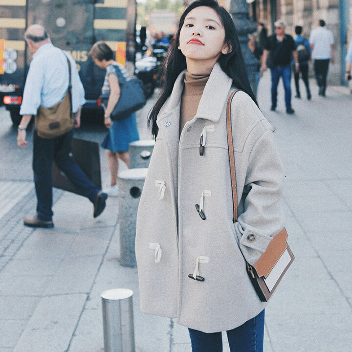 楽天市場 ダッフルコート レディース アウター 秋 冬 秋冬 ステンカラーコート 大きいサイズ ショート丈 ショートコート ホーンバックル ゆったり オーバーサイズ ビッグシルエット 通勤服 カジュアル きれいめ おしゃれ 新作 leap 楽天市場 ダッフルコート レディース アウター 秋 冬 秋冬 ステンカラーコート 大きいサイズ ショート丈 ショートコート ホーンバックル ゆったり オーバーサイズ ビッグシルエット 通勤服 カジュアル きれいめ おしゃれ 新作 leap