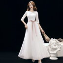 【一部即納】ウエディングドレス 花柄 レース ウエストマーク ウエストリボン 結婚式 花嫁 二次会 ワンピース ミモレ丈 ミディアム丈 マキシ丈 ロングドレス 白 袖あり シアー袖 五分袖 Aライン フレア 大きいサイズ 3L 小さいサイズ