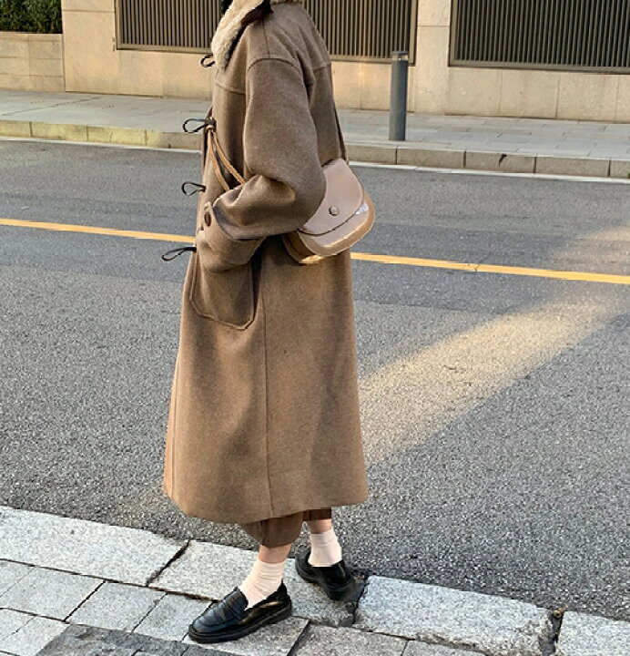 楽天市場 ダッフルコート レディース ロング 冬 アウター 裏地 キルティング ステンカラー ロングコート ロング丈 ボア 韓国 ファッション 秋冬 おしゃれ 大人可愛い ｌｅａｐ