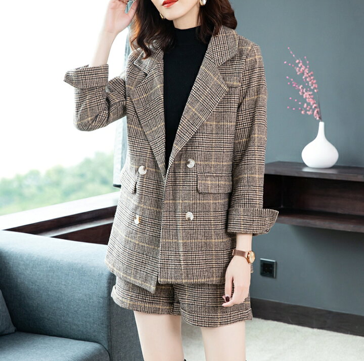 楽天市場 ジャケット ショートパンツ セットアップ レディース チェック柄 テーラードジャケット 大きいサイズ 3l パンツスーツ カジュアル スーツ 韓国 ファッション おしゃれ お出かけ ｌｅａｐ