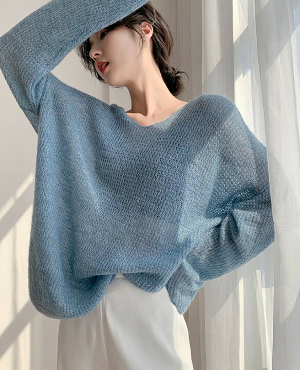 楽天市場】【一部即納】モヘア ニット セーター トップス レディース  