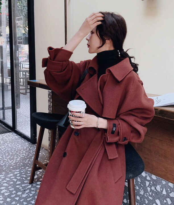 楽天市場 トレンチコート レディース アウター 冬 秋 ロングコート コート ロング丈 オーバーサイズ ビッグシルエット ゆったり 大きいサイズ ロング トレンチコート おしゃれ きれいめ カジュアル 通勤 オフィス 秋冬 ｌｅａｐ