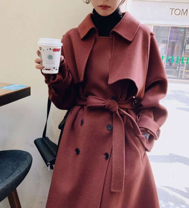 楽天市場 トレンチコート レディース アウター 冬 秋 ロングコート コート ロング丈 オーバーサイズ ビッグシルエット ゆったり 大きいサイズ ロングトレンチコート おしゃれ きれいめ カジュアル 通勤 オフィス 秋冬 ｌｅａｐ