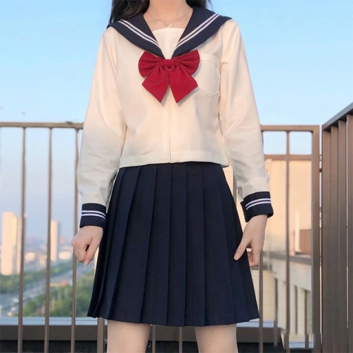 楽天市場】セーラー服 女子高生 制服 スカート セット 学生服 上下 