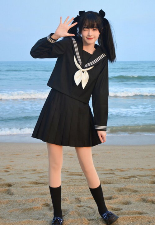 楽天市場 セーラー服 女子高生 制服 スカート セット 学生服 上下 長袖 スカーフ プリーツスカート ミニ 膝丈 大きいサイズ 3l 高校生 卒業式 入学式 ダンス衣装 学園祭 ｌｅａｐ