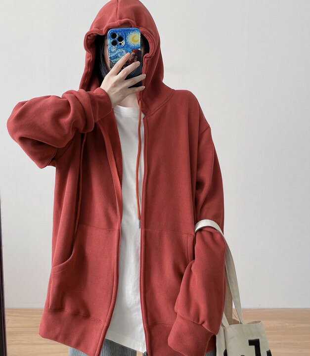 楽天市場 裏起毛 パーカー ジップ レディース トップス 長袖 冬 秋 黒 赤 ジップアップパーカー オーバーサイズ ビッグシルエット カジュアル シンプル ゆったり 秋冬 韓国 ファッション ｌｅａｐ