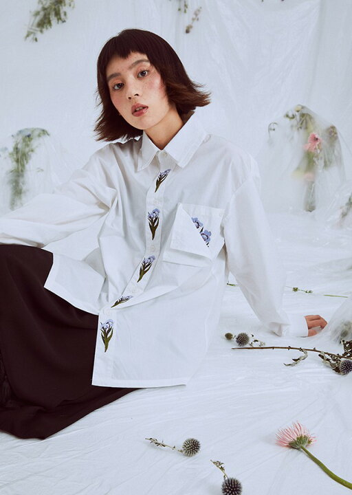 楽天市場】花柄 刺繍 シャツ ブラウス レディース トップス 長袖 春 秋  