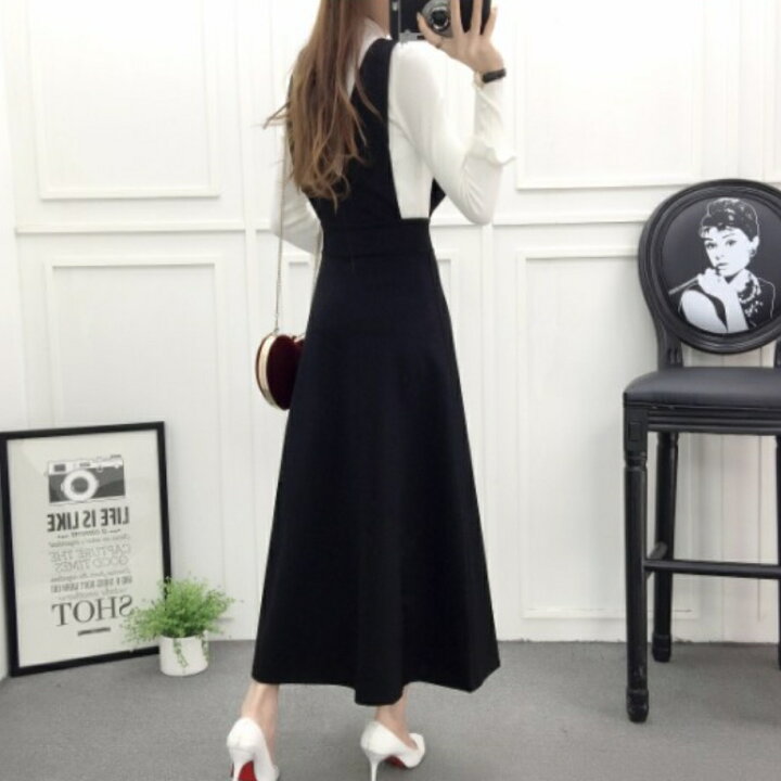 楽天市場】ジャンパースカート サロペット スカート ワンピース ミモレ  