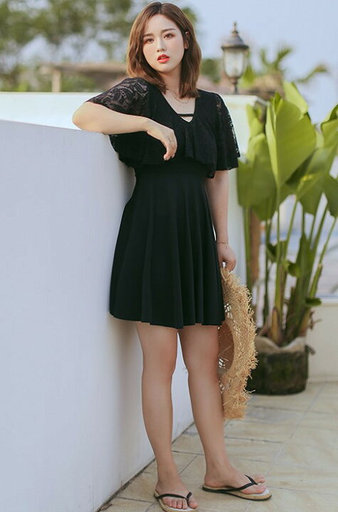 楽天市場 水着 ワンピース レディース 大きいサイズ 4l 5l 6l 7l 8l 9l 10l 体型カバー 黒 半袖 露出控えめ ぽっちゃり フリル レース リボン 可愛い おしゃれ 韓国 ママ 水着 代 30代 40代 ビーチ リゾート ｌｅａｐ