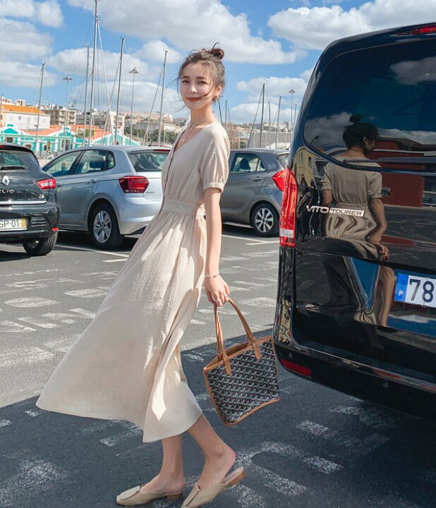 楽天市場 Vネック ワンピース ロングワンピース フロントボタン 赤 ワンピース レディース 春服 夏 大きいサイズ 袖あり 半袖 パフスリーブ ハイウエスト ウエストマーク カジュアル きれいめ デート服 代 30代 40代 leap 楽天市場 Vネック ワンピース ロングワンピース フロントボタン 赤 ワンピース レディース 春服 夏 大きいサイズ 袖あり 半袖 パフスリーブ ハイウエスト ウエストマーク カジュアル きれいめ デート服 代 30代 40代 leap