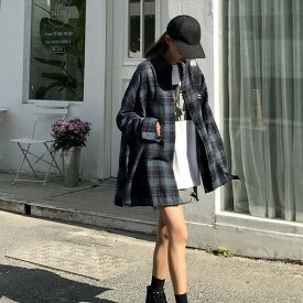楽天市場 韓国 ファッション 冬 柄チェック シャツ ブラウス トップス レディースファッションの通販