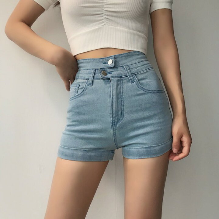 楽天市場 ホットパンツ デニム ショートパンツ レディース ボトムス セクシー 黒 白 ハイウエスト 大きいサイズ 小さいサイズ ショート ミニ丈 シンプル カジュアル 韓国 ファッション ダンス 美尻 美脚 ｌｅａｐ