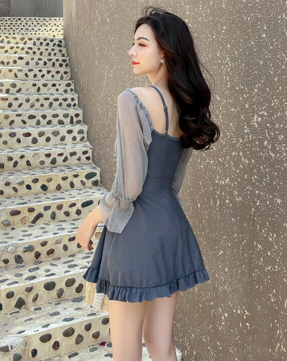 楽天市場 水着 ワンピース レディース 体型カバー ワンピース水着 オフショルダー 袖付き 袖あり ボリューム袖 フリル 大きいサイズ 3l 4l 5l 6l 赤 韓国 シースルー袖 露出控えめ ぽっちゃり おしゃれ 大人可愛い ビーチ リゾート 代 30代 ｌｅａｐ