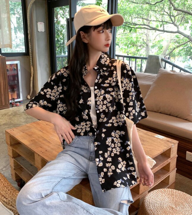 楽天市場 アロハシャツ レディース トップス 半袖 春夏 半袖シャツ 花柄 襟付き 総柄 シャツ ブラウス ゆったり 大きいサイズ 3l おしゃれ カジュアル 半袖シャツ 羽織りもの 羽織り 夏 薄手 柄シャツ リゾート ビーチ ｌｅａｐ