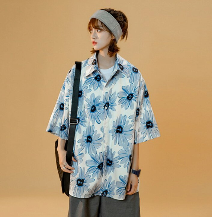 楽天市場 アロハシャツ 花柄 シャツ ブラウス レディース トップス 半袖 春夏 襟付き 半袖シャツ 五分袖 大きいサイズ 3l オーバーサイズ ビッグシルエット ゆったり 羽織 薄手 夏 羽織りもの 柄シャツ 総柄シャツ カジュアル 可愛い ｌｅａｐ
