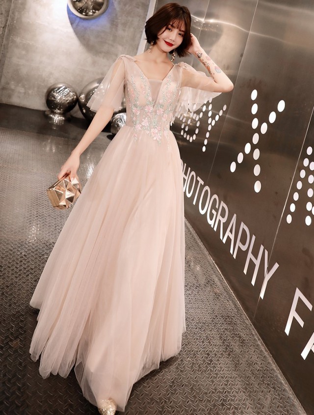 楽天市場】[即納] ウエディングドレス カラードレス 花柄 刺繍 ドレス 