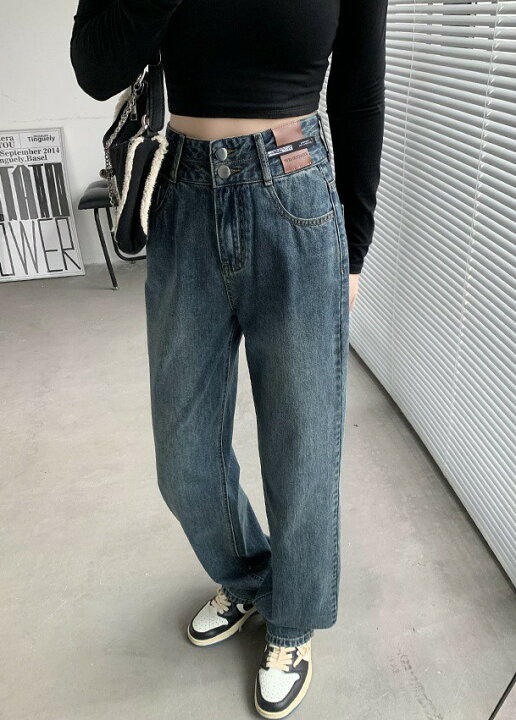 楽天市場】ジーンズ レディース ハイウエスト デニム ストレート  