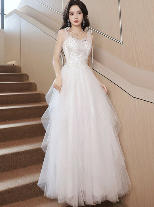 楽天市場】ウエディングドレス ロングドレス 結婚式 二次会 花嫁 