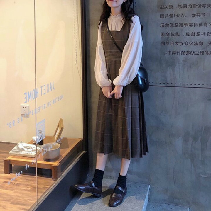 楽天市場 一部即納 ロングワンピース 2点セット セットアップ ブラウス グレンチェック ジャンパースカート 大きいサイズ バルーン袖 フリル ガーリーワンピース レディース 大人可愛い カジュアル leap 楽天市場 一部即納 ロングワンピース 2点セット セットアップ ブラウス グレンチェック ジャンパースカート 大きいサイズ バルーン袖 フリル ガーリーワンピース レディース 大人可愛い カジュアル leap