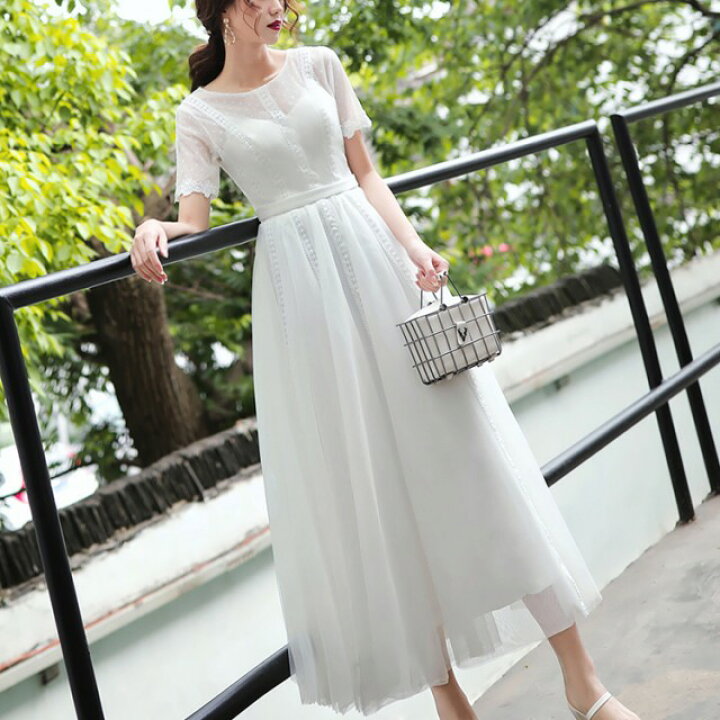 楽天市場 ウエディングドレス 白 二次会 花嫁 ウエディングドレス ミモレ丈 大きいサイズ 袖あり フィッシュテール 小さいサイズ 結婚式 ｌｅａｐ