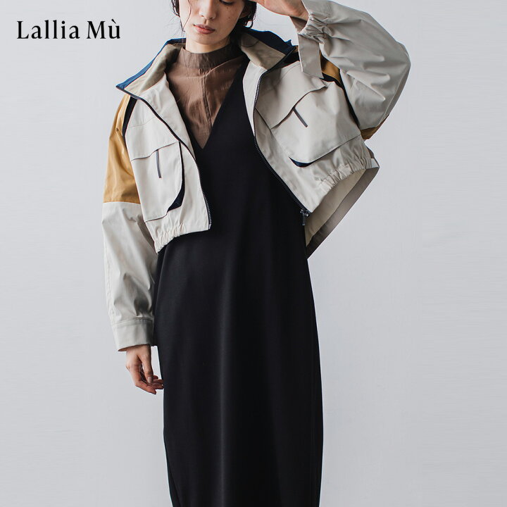 楽天市場】Lallia Mu ラリアムークロップドミリタリージャケット 