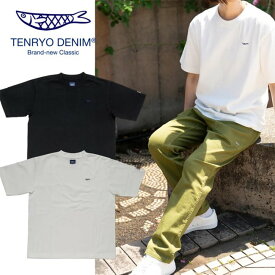 TENRYO DENIM ( テンリョウデニム ) リラックス Tシャツ プレーンホワイト ブラック 白 黒 倉敷 天領 半袖 柔らかい 無地 大人 上品 上質 モテ服 メンズ 日本製 無地 ゆったり オーバーサイズ カジュアルtdt001 あす楽【正規取扱店】