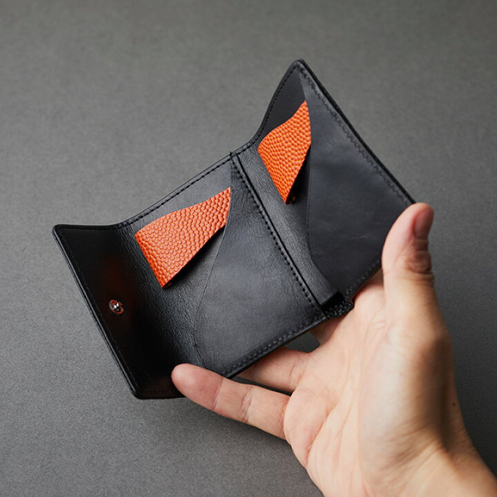 楽天市場】当店だけの別注レザー【Black Edition】極小財布 メンズ  