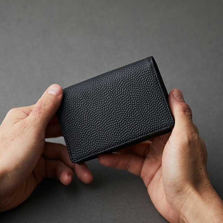 楽天市場】語れる永く愛せる名刺入れ当店だけの別注レザー【Black  