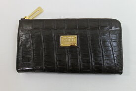 【ブランド品 新品】 L字ファスナー クロコダイル 財布 長財布 本革 ココセリュックス ゴールド COCOCELUX GOLD マット仕上げ ワニ本革財布 ワニ革 ワニ革財布