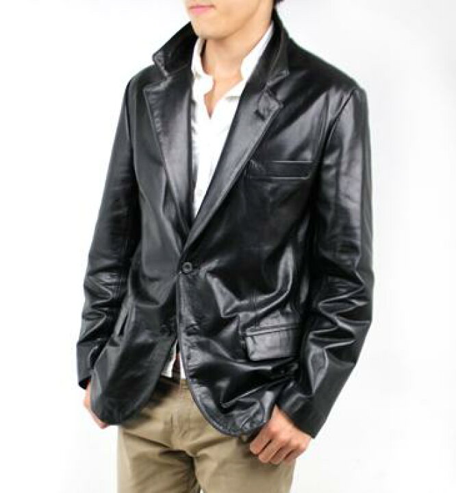 楽天市場】レザー テーラードジャケット カウオイル 牛革 牛皮 本革 本  