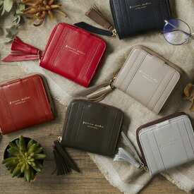 【365日毎日出荷】ゴートレザー 二つ折り財布 レディース 財布 二つ折 財布 二つ折り 小銭入れ 革 本革 レザー ファスナー ラウンドファスナー かわいい 赤 黒 ブラック ギフト プレゼント 薄い 薄型 スリム 可愛い ミニ財布 ミニウォレット コンパクト カード