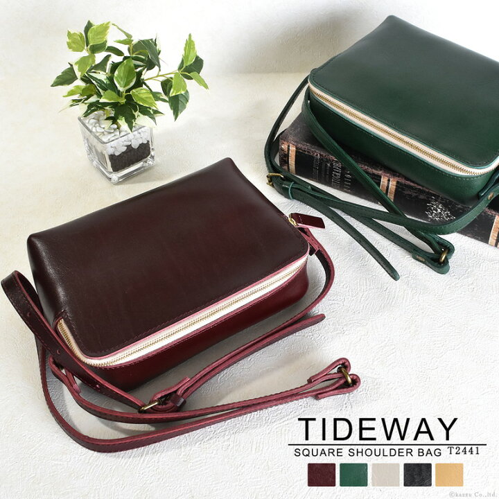 楽天市場 ショルダーバッグ 本革 日本製 レディース スクエア 四角 鞄 かばん お洒落 可愛い カジュアル バッグ 斜めがけ ミニショルダー ミニバッグ 人気 ブランド Tideway タイドウェイ Moss Square Shoulder T2441 財布 鞄の専門店 レザースタイル
