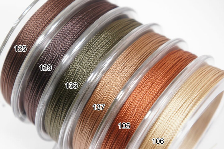 楽天市場 ポリエステル糸 ボンド加工 太さ 5 60ｍ巻 10コまでメール便ok 小巻 全31色 ボンド糸 手縫い糸 レザークラフト ハンドメイド 手芸 ポリエステルボンド糸 ｌｃレザークラフト楽天市場店