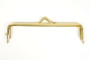 口金(4寸5分横長)<13.5cm> (クラフト社) <1コ> 図説付き がま口 がまぐち 財布 小物入れ レザークラフト金具 レザークラフト クラフト 手芸 ハンドメイド