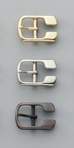 美錠1コ(21mm)(協進エル) 全3色 レザークラフト金具 レザークラフト クラフト 手芸 ハンドメイド 尾錠 バックル シルバー