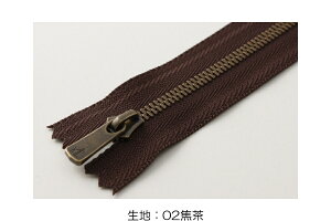 YKKファスナー<EXCELLA>3号 12 cm(金具:アンティークブラス)【 止製品 】 (1本) / レザークラフト クラフト 手芸 ハンドメイド 手作り ファスナー ジッパー エクセラ