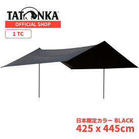 【お買い物マラソン中P10倍】[公式] ★レビュー特典★ TATONKA タトンカ タープ TARP 1 TC 日本限定カラー ブラック Black 黒 収納袋付【正規輸入品】 アウトドア キャンプ TCタープ ポリコットン 大きい 大きめ グループ用