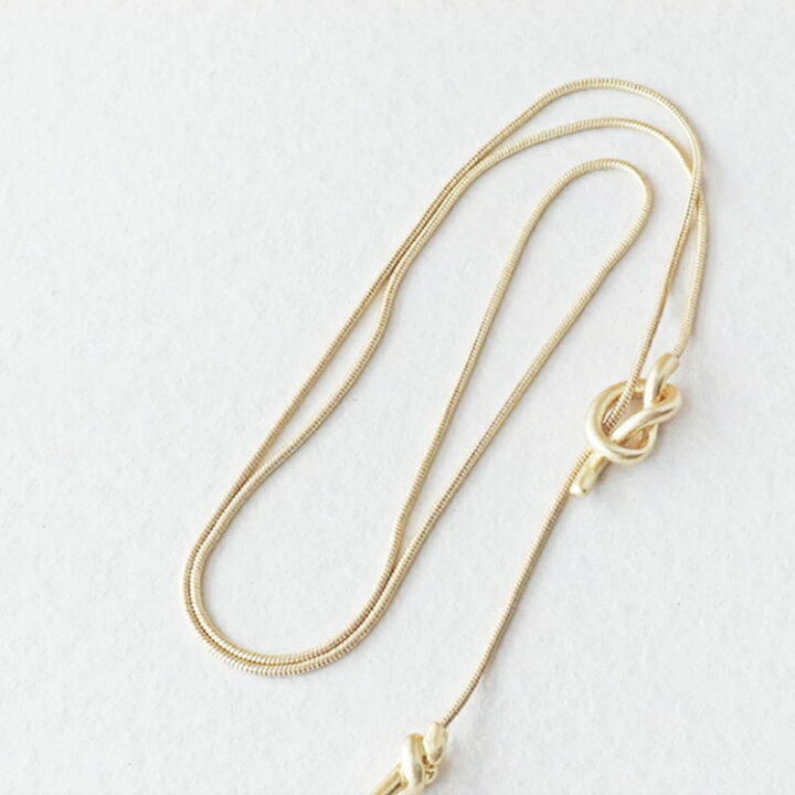 楽天市場】ロングネックレス 80cm マットゴールド ノットネックレス  