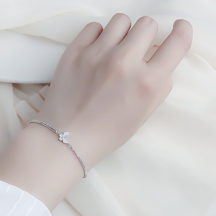 楽天市場】蝶々 ブレスレット 2連 蝶ブレスレット 2連ブレスレット 