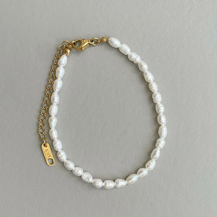 楽天市場】淡水パール ブレスレット シンプル 金属アレルギー対応  