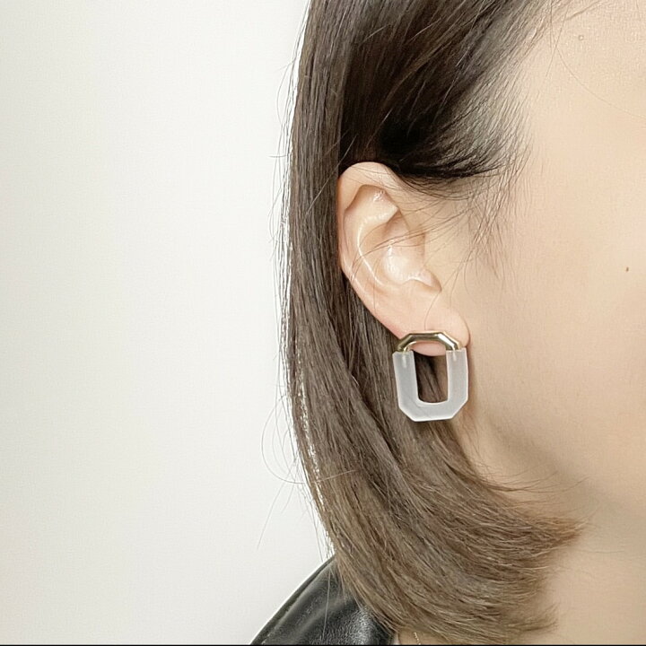 楽天市場】クリアピアス スクエア ピアス クリア スクエアピアス  