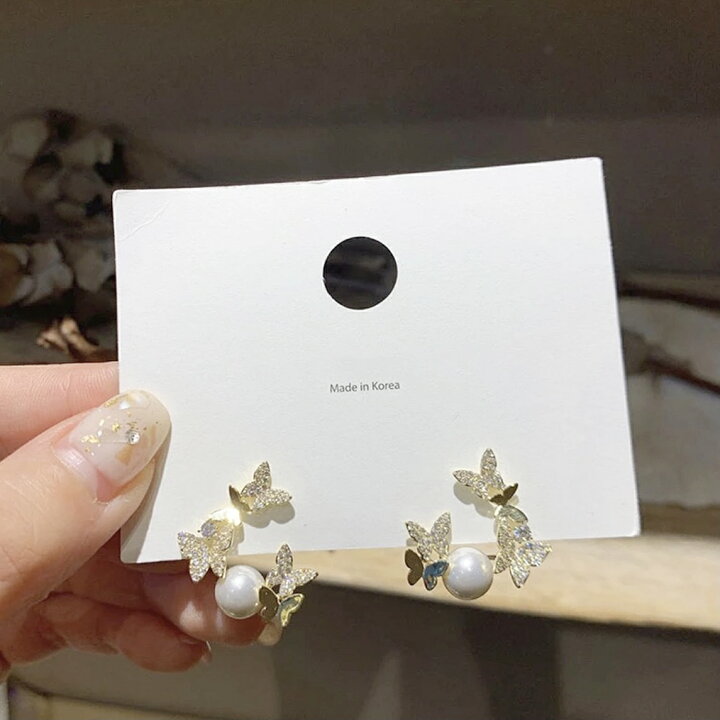 楽天市場】蝶 ピアス パール 蝶々 バタフライ 蝶ピアス 蝶々ピアス 